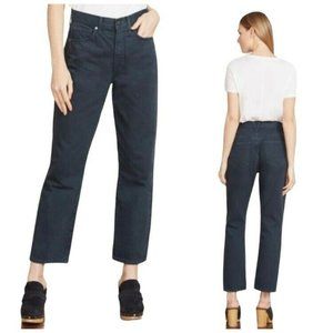 Veronica Beard Ryleigh Slim Straight High Rise Petrol Jeans Women's Sz 26/2 $258